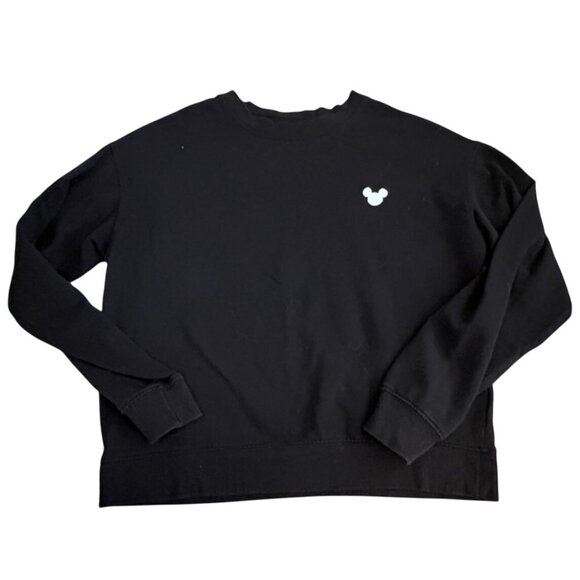 H&M Disney Womens Mickey Mouse Crew Neck Sweatshirt-Black-S-GUC - Picture 1 of 5
